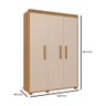 Guarda Roupa Belize Multiuso 100% Mdf Cinamomo-off White Fenix - 4