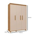 Ver imagem 4 de Guarda Roupa Belize Multiuso 100% Mdf Cinamomo-off White Fenix