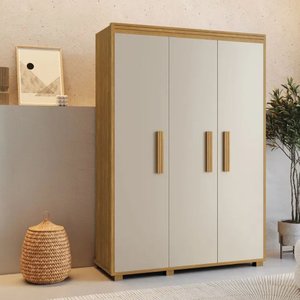 Guarda Roupa Belize Multiuso 100% Mdf Cinamomo-off White Fenix