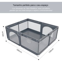 Cercado Para Bebê Brincar Grande Infantil Cercadinho Chiqueirinho 180x150 - 2