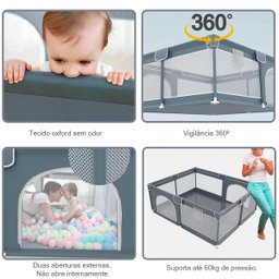 Cercado Para Bebê Brincar Grande Infantil Cercadinho Chiqueirinho 180x150 - 4