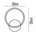 Ver imagem 2 de Arandela Revoar Preto 23cm Ip20 Led 12w 3000k Bivolt