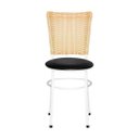 Ver imagem 3 de 2 Cadeiras para Mesa Branca Hawai Palha:preto