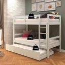 Ver imagem 3 de Cama Triliche Solteiro Madeira Maciça com Proteção Woodstore