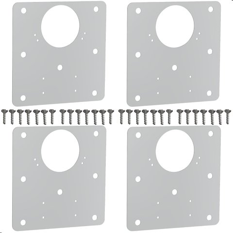 Kit 04 Placas para Reparo de Porta Dobradiça Armário Mdf Qdd