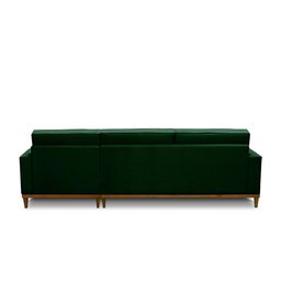 Sofá 3 Lugares 2,60m Living com Chaise Ld Gabi Linho Verde Madelina Decor - 4