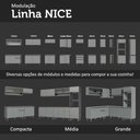 Ver imagem 4 de Balcão de Cozinha 120cm 2 Portas Suspenso Nice Madesa