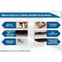 Ver imagem 3 de Gabinete de Cozinha Modulado Balcão Dona Maria 6173 3 Portas e 1 Gaveta C/ Tampo e Pés Branco/