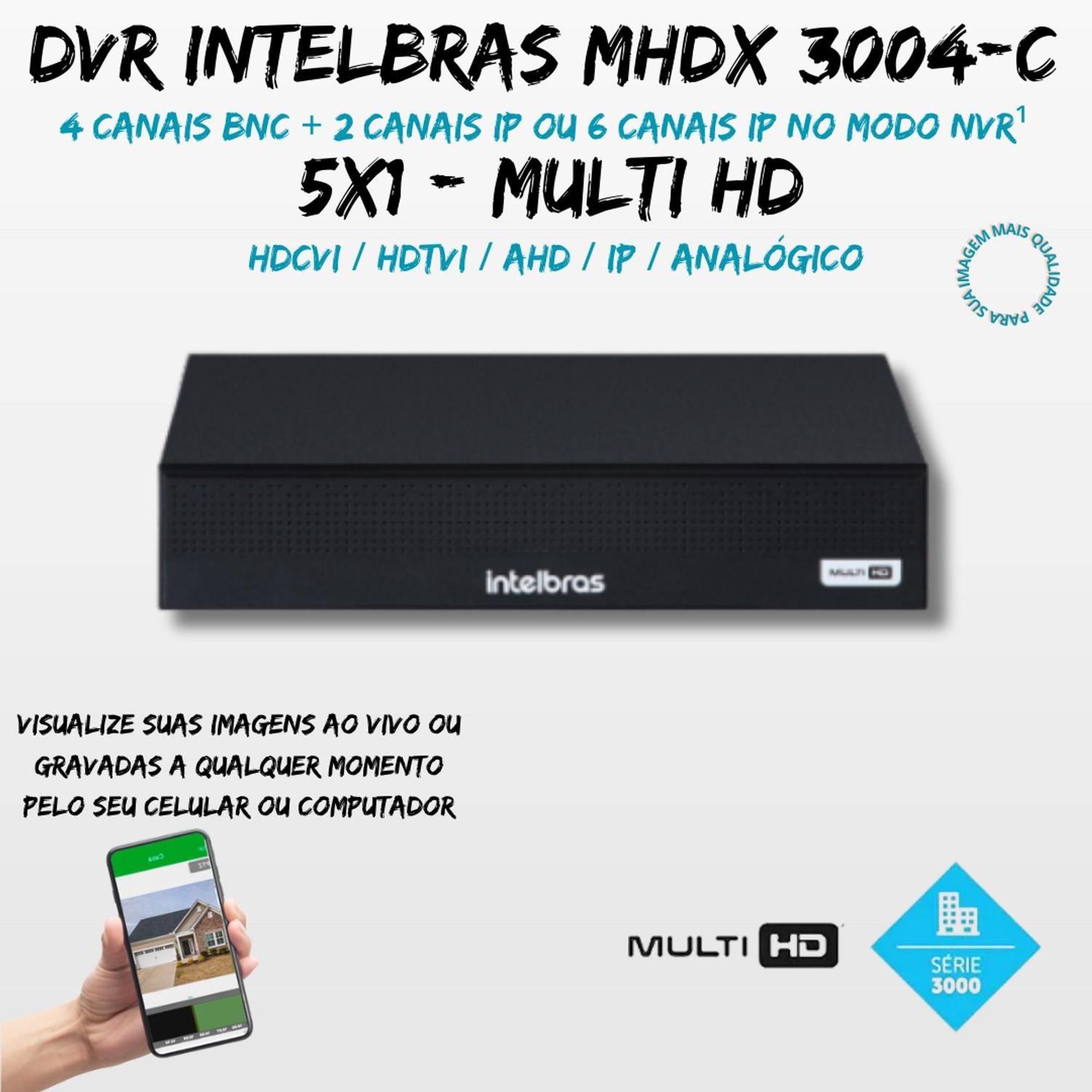 Dvr Stand Alone 4 Canais Intelbras Mhdx 3004-c Full Hd 1080p - 2