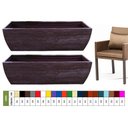 Ver imagem 1 de Kit 2 Vaso Planta 100x30 Jardineira Floreira Polietileno BGPLASTICOS AZUL ARARA 009