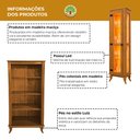 Ver imagem 2 de Kit 2 Livreiros Abertos sem Portas Madri e 1 Livreiro Torre 1 Porta de Madeira Alto Padrão Freijó