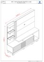 Ver imagem 3 de Rack Frizz Plus para Tv de até 60 Polegadas (com Pés) - Cinamomo / Off White - Madetec