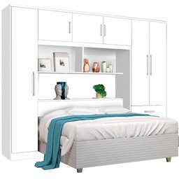 Roupeiro Modulado Cancun Casal Branco J&A Móveis - 1