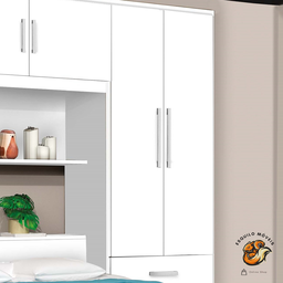 Roupeiro Modulado Cancun Casal Branco J&A Móveis - 4