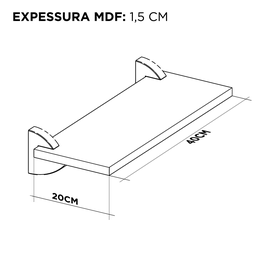 Funcionalidade Elegante: Kit de 3 Prateleiras com Suporte Bico 3d para Escritório/quarto/cozinha - 2