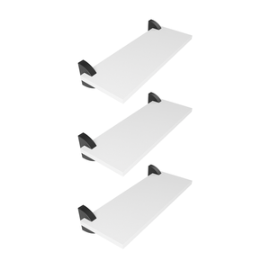 Funcionalidade Elegante: Kit de 3 Prateleiras com Suporte Bico 3d para Escritório/quarto/cozinha