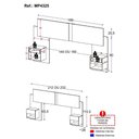 Ver imagem 6 de Cabeceira Casal/queen com 2 Mesas de Cabeceira 232cm Multimóveis Mp4325 Preto Preto
