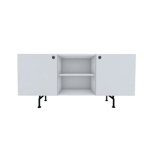 Rack Tube 2 Portas 1 Nicho 1320x620x420 Branco Real - Mdf Arauco
