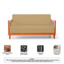 Ver imagem 3 de Kit Poltrona e Sofá Varanda Samoa Madeira Maciça com Cordas Náutica Linho Dourado - Desk Design