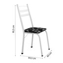 Ver imagem 4 de Conj De Mesa Com 4 Cadeiras 1,20m Branco/Granito Branco