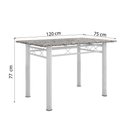 Ver imagem 5 de Conj De Mesa Com 4 Cadeiras 1,20m Branco/Granito Branco