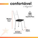 Ver imagem 4 de Conj de Mesa com 4 Cadeiras 1,20m Branco/granito Branco