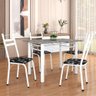 Conj de Mesa com 4 Cadeiras 1,20m Branco/granito Branco - 2