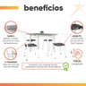 Conj de Mesa com 4 Cadeiras 1,20m Branco/granito Branco - 5