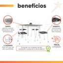 Ver imagem 5 de Conj de Mesa com 4 Cadeiras 1,20m Branco/granito Branco