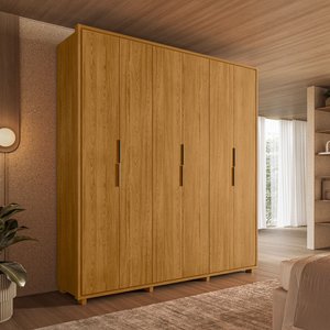 Guarda-Roupa Casal 6 Portas 4 Gavetas 100% MDF com Pés Matisse