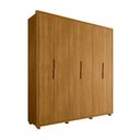 Ver imagem 3 de Guarda-Roupa Casal 6 Portas 4 Gavetas 100% MDF com Pés Matisse Marrom/Cumaru