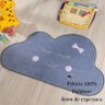 Presente Natal Tapete Quarto Infantil Nuvem Cinza-Rosa Luxo - 2
