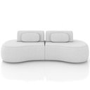 Ver imagem 3 de Sofá 3 Lugares Orgânico para Sala Living 240cm Vasti M03 Bouclê Cru - Lyam Decor