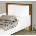 Ver imagem 6 de Mini Cama Infantil Meli Reforçada Branco Marrom com Colchão