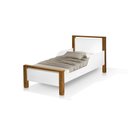 Ver imagem 2 de Mini Cama Infantil Meli Reforçada Branco Marrom com Colchão