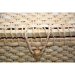 Baú Organizador Palha de Milho Decorativo Rustico 16x21x31,5 - 2