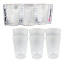 Ver imagem 3 de Copo de Agua de Vidro Kit 6 Copos 200ml Transparente Detalhado para Suco Refrigerante Bebidas