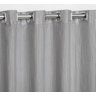 Cortina Tecido Linho 4,00M De Largura X 2,50M De Altura Cinza Para Sala Ou Quarto - 3
