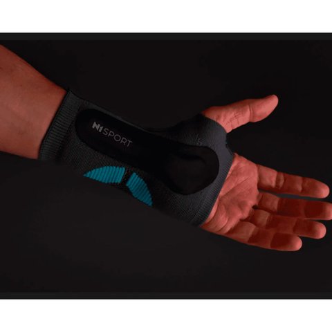 Imobilizador de Punho Direito Pro N1 Cinza com Azul Turquesa