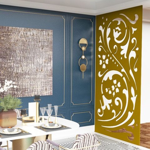 Painel Vazado Divisória Mdf Marselha Crú - 0,60x2,40m