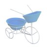 BICICLETA COM VASOS PLANTA TRICICULO JARDIM FLORES BGPLASTICOS BGCI AZUL BEBE 019 - 13
