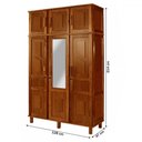 Ver imagem 4 de Guarda-roupa Solteiro Suécia Madeira Maciça 6 Portas com Espelho Ypê - Pnr Móveis