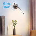 Ver imagem 7 de Luminária 31cm Barra Linear Led 3 Cores Giro 330 Graus Metal Silicone Minimalista Gimpo Kjbd-147:pre