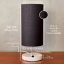 Ver imagem 3 de Kit 2 Abajur Luminaria de Mesa Redondo Interruptor Ref 84 Decoração Casa Sala Quarto Escritório