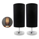 Ver imagem 1 de Kit 2 Abajur Luminaria de Mesa Redondo Interruptor Ref 84 Decoração Casa Sala Quarto Escritório