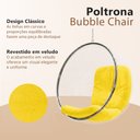 Ver imagem 2 de Poltrona Bubble Chair Veludo Linha Premium Design Moderno Sala Quarto Recepção Decorativa - Amarelo