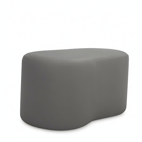 Puff Feijão Curvo Orgânico Redondo Sala Confortável Moderno Suede