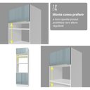 Ver imagem 7 de Torre Quente 60 Cm 1 Porta 3 Gavetas Branco/cinza Lux Madesa