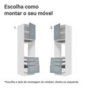 Ver imagem 4 de Torre Quente 60 Cm 1 Porta 3 Gavetas Branco/cinza Lux Madesa