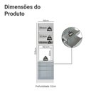 Ver imagem 2 de Torre Quente 60 Cm 1 Porta 3 Gavetas Branco/cinza Lux Madesa
